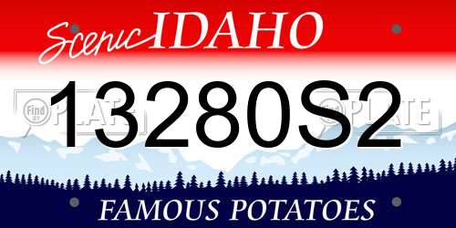 13280S2 Idaho License Plate