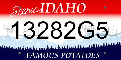 13282G5 Idaho License Plate