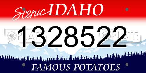 1328522 Idaho License Plate
