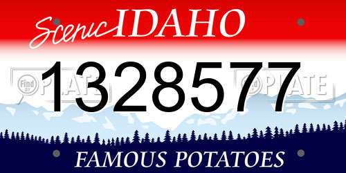 1328577 Idaho License Plate
