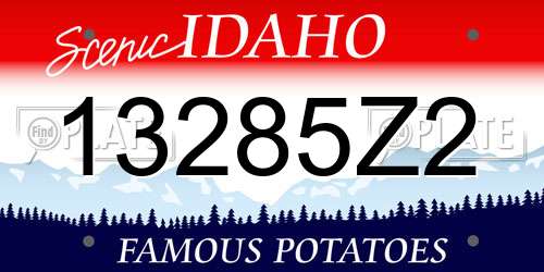 13285Z2 Idaho License Plate