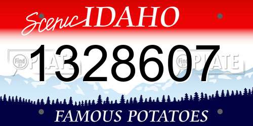 1328607 Idaho License Plate