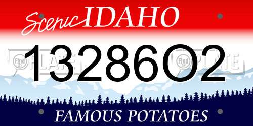 13286O2 Idaho License Plate
