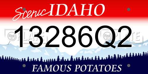 13286Q2 Idaho License Plate