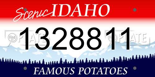 1328811 Idaho License Plate