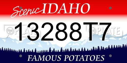 13288T7 Idaho License Plate