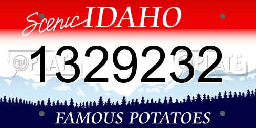 1329232 Idaho License Plate