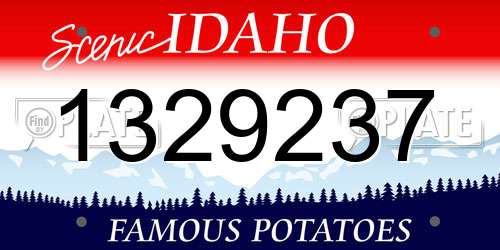 1329237 Idaho License Plate