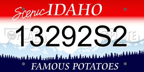 13292S2 Idaho License Plate