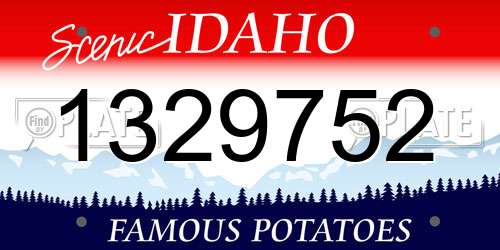 1329752 Idaho License Plate