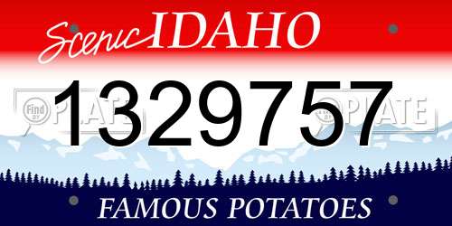1329757 Idaho License Plate
