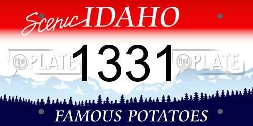 1331 Idaho License Plate