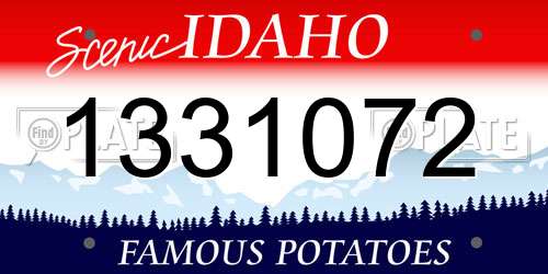 1331072 Idaho License Plate