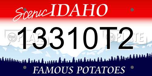 13310T2 Idaho License Plate