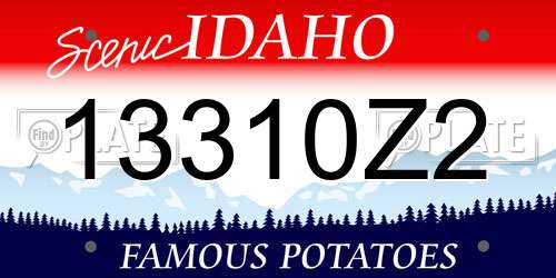 13310Z2 Idaho License Plate