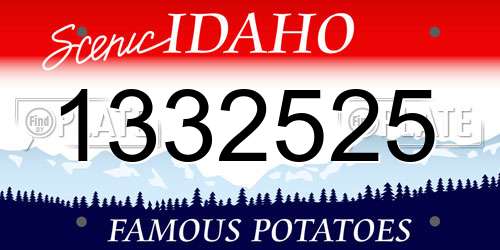 1332525 Idaho License Plate