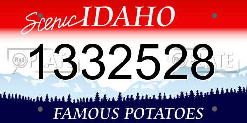 1332528 Idaho License Plate