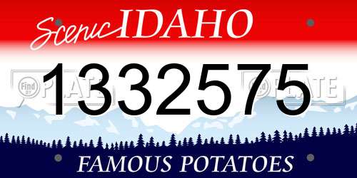 1332575 Idaho License Plate