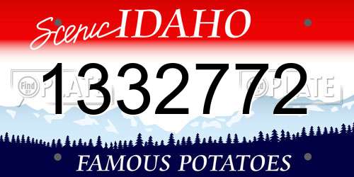 1332772 Idaho License Plate