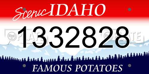 1332828 Idaho License Plate