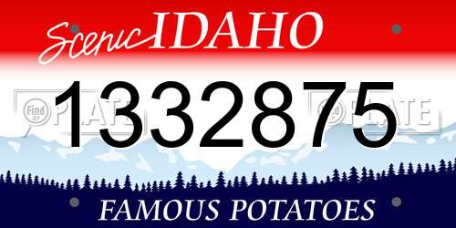 1332875 Idaho License Plate