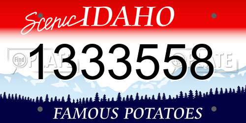 1333558 Idaho License Plate