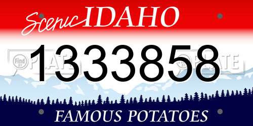 1333858 Idaho License Plate