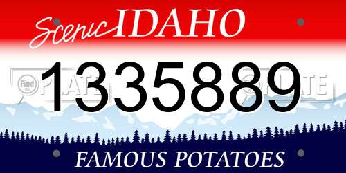 1335889 Idaho License Plate