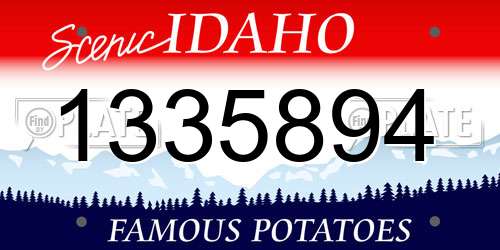 1335894 Idaho License Plate