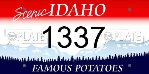 1337 Idaho License Plate
