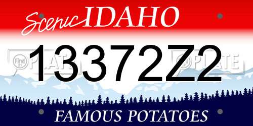 13372Z2 Idaho License Plate