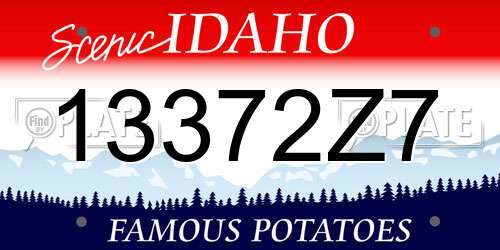 13372Z7 Idaho License Plate