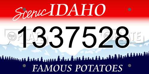 1337528 Idaho License Plate