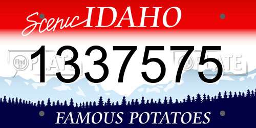 1337575 Idaho License Plate