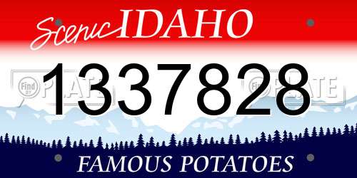 1337828 Idaho License Plate