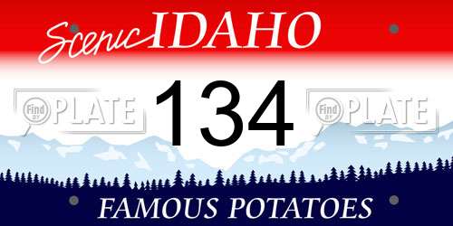 134 Idaho License Plate