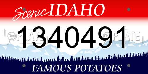 1340491 Idaho License Plate