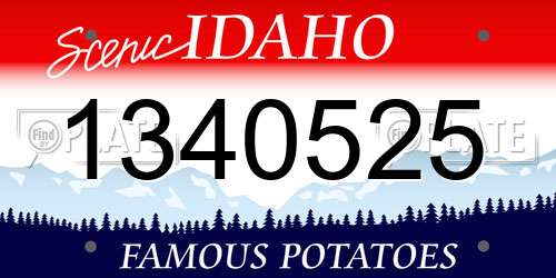 1340525 Idaho License Plate