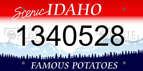 1340528 Idaho License Plate