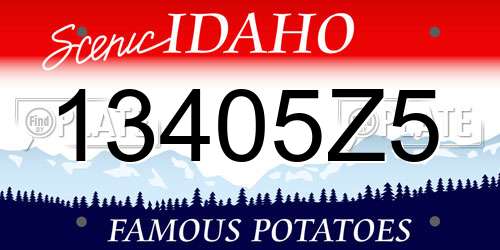 13405Z5 Idaho License Plate