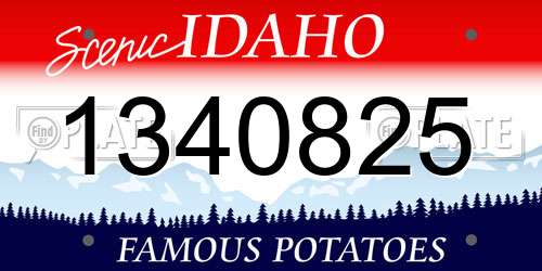 1340825 Idaho License Plate