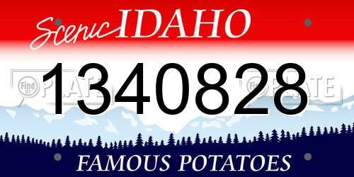 1340828 Idaho License Plate