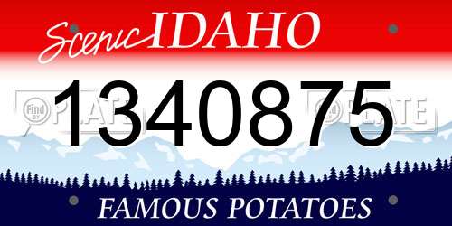 1340875 Idaho License Plate