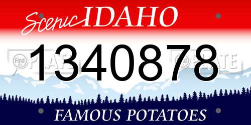1340878 Idaho License Plate
