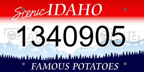 1340905 Idaho License Plate