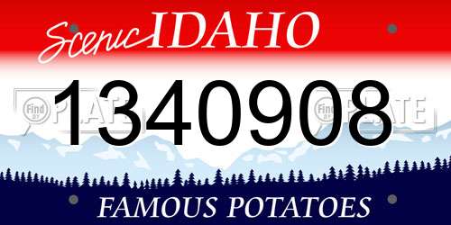 1340908 Idaho License Plate