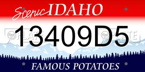 13409D5 Idaho License Plate