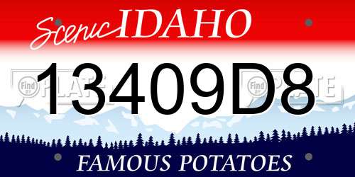 13409D8 Idaho License Plate