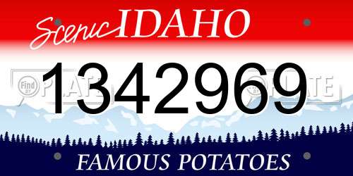 1342969 Idaho License Plate