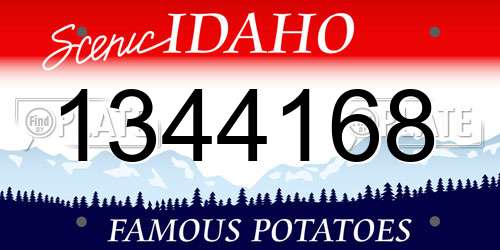 1344168 Idaho License Plate